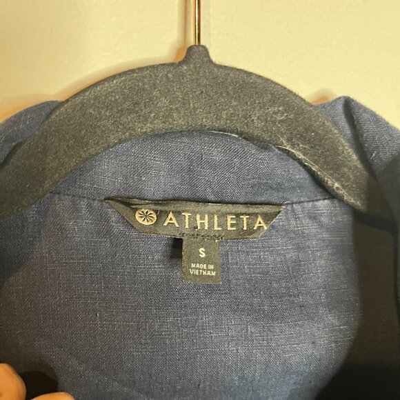 Athleta navy blue linen Sahara jacket - Picture 4 of 6